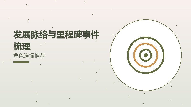 发展脉络与里程碑事件梳理角色选择推荐（2）