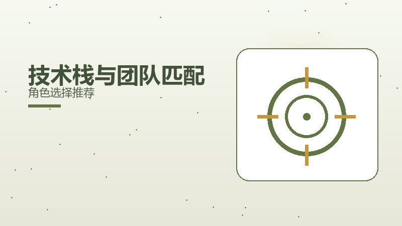 技术栈与团队匹配角色选择推荐