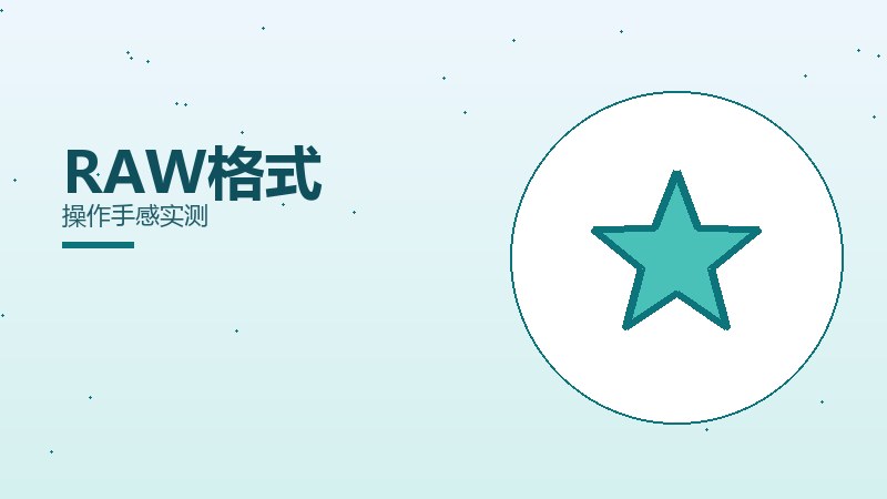 RAW格式操作手感实测
