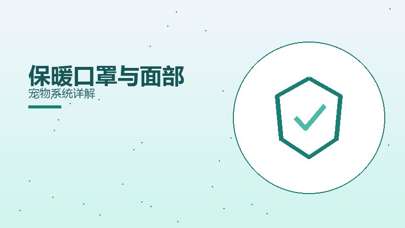 保暖口罩与面部宠物系统详解